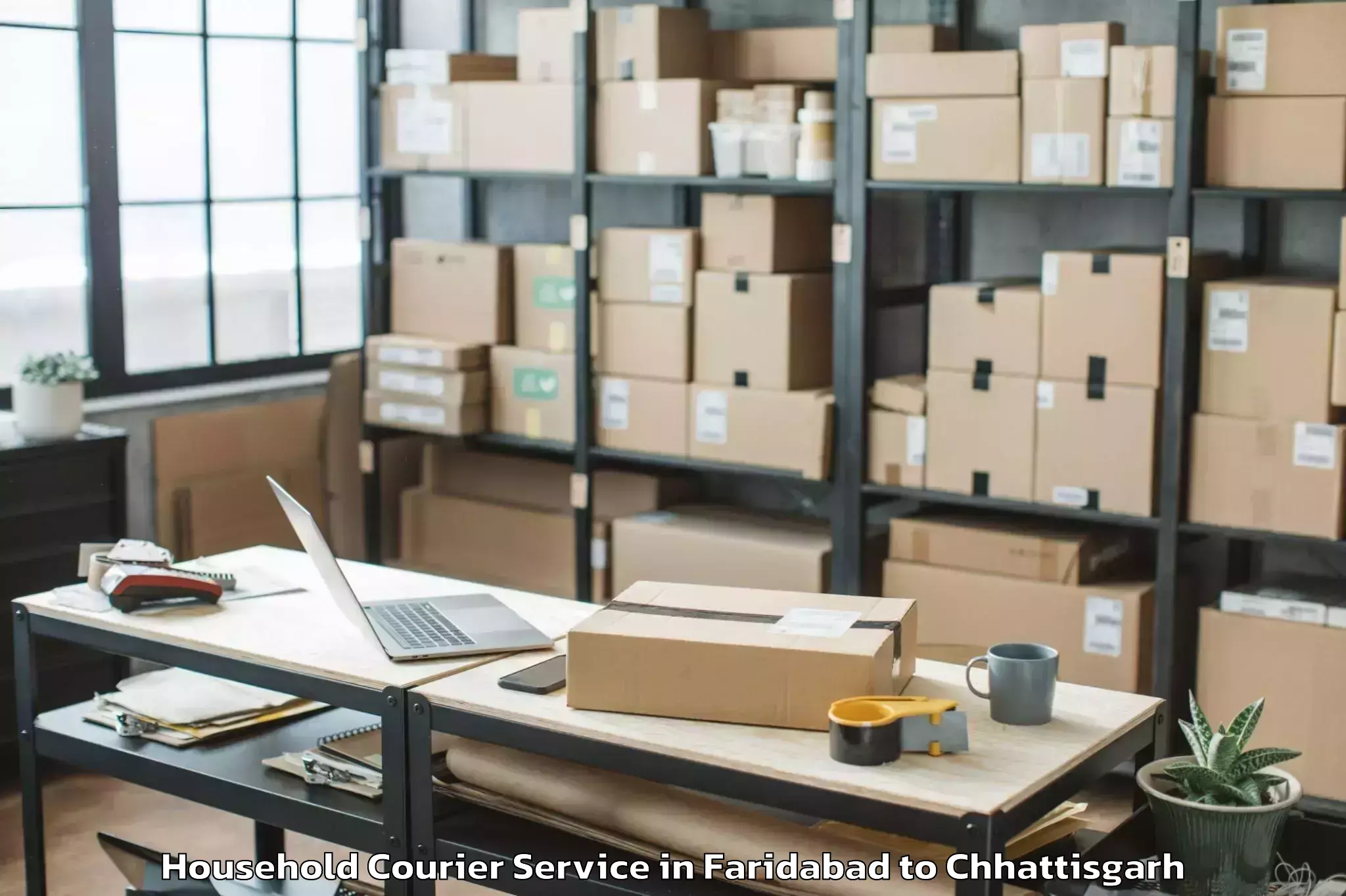 Quality Faridabad to Gharghoda Household Courier